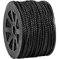 Partners Brand Polypropylene/PP Rope, .25 x 600 ft., Black (TWR103)