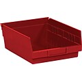 Quill Brand 11 5/8 x 8 3/8 x 4 Plastic Shelf Bin, Red, 20/Case (BINPS104R)