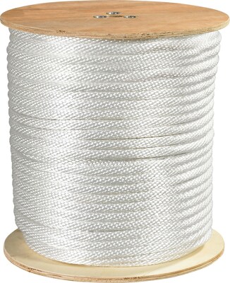 Partners Brand Nylon Rope, .5 x 500 ft., White (TWR122)