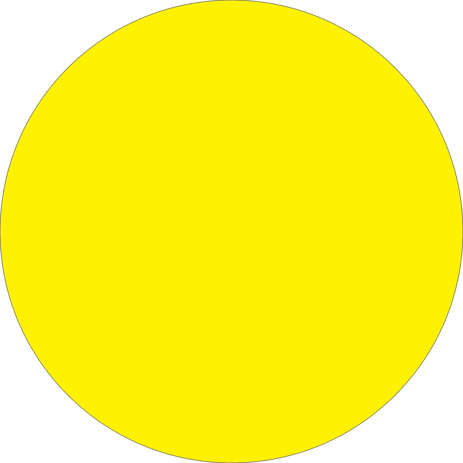 Tape Logic 1/2 Circle Inventory Label, Fluorescent Yellow, 500/Roll