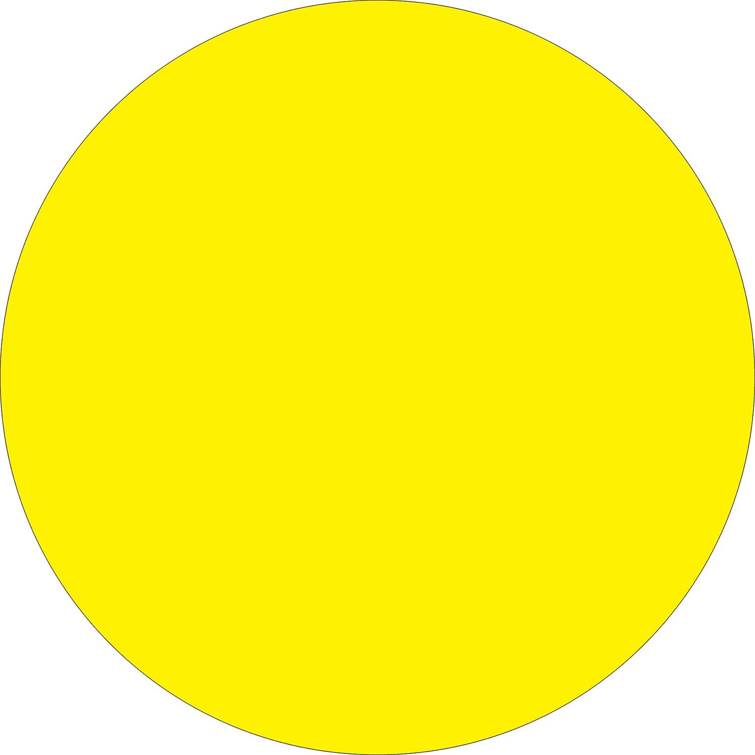 Tape Logic 1/2 Circle Inventory Label, Fluorescent Yellow, 500/Roll