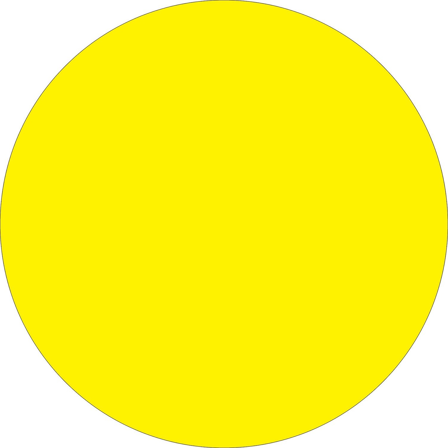 Tape Logic 1/2 Circle Inventory Label, Fluorescent Yellow, 500/Roll