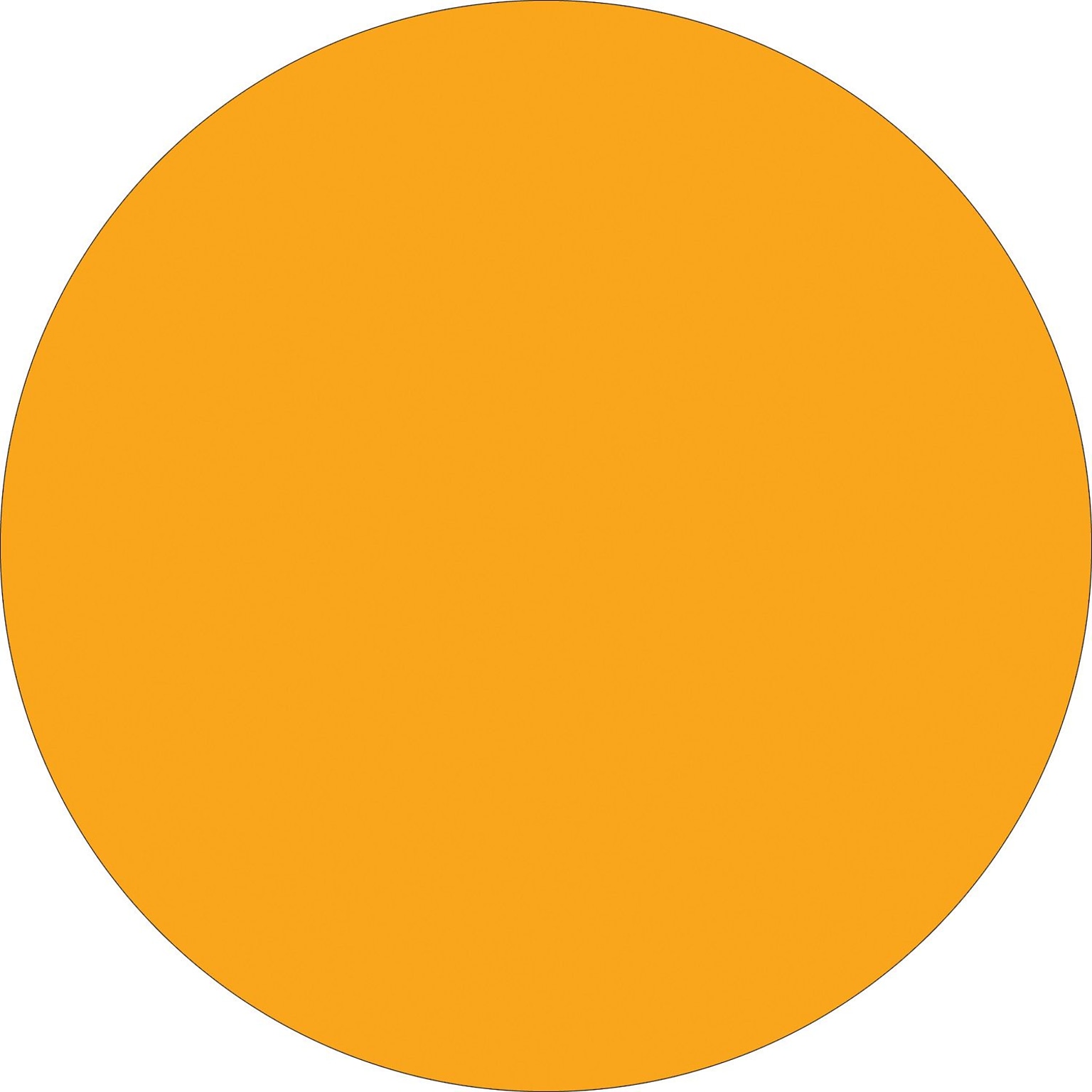 Tape Logic 1/2 Circle Inventory Label, Fluorescent Orange, 500/Roll