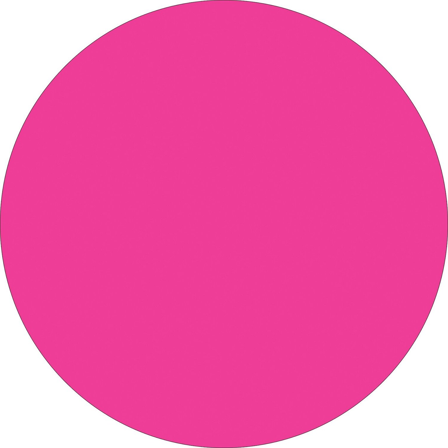 Tape Logic 1 1/2 Circle Inventory Label, Fluorescent Pink, 500/Roll