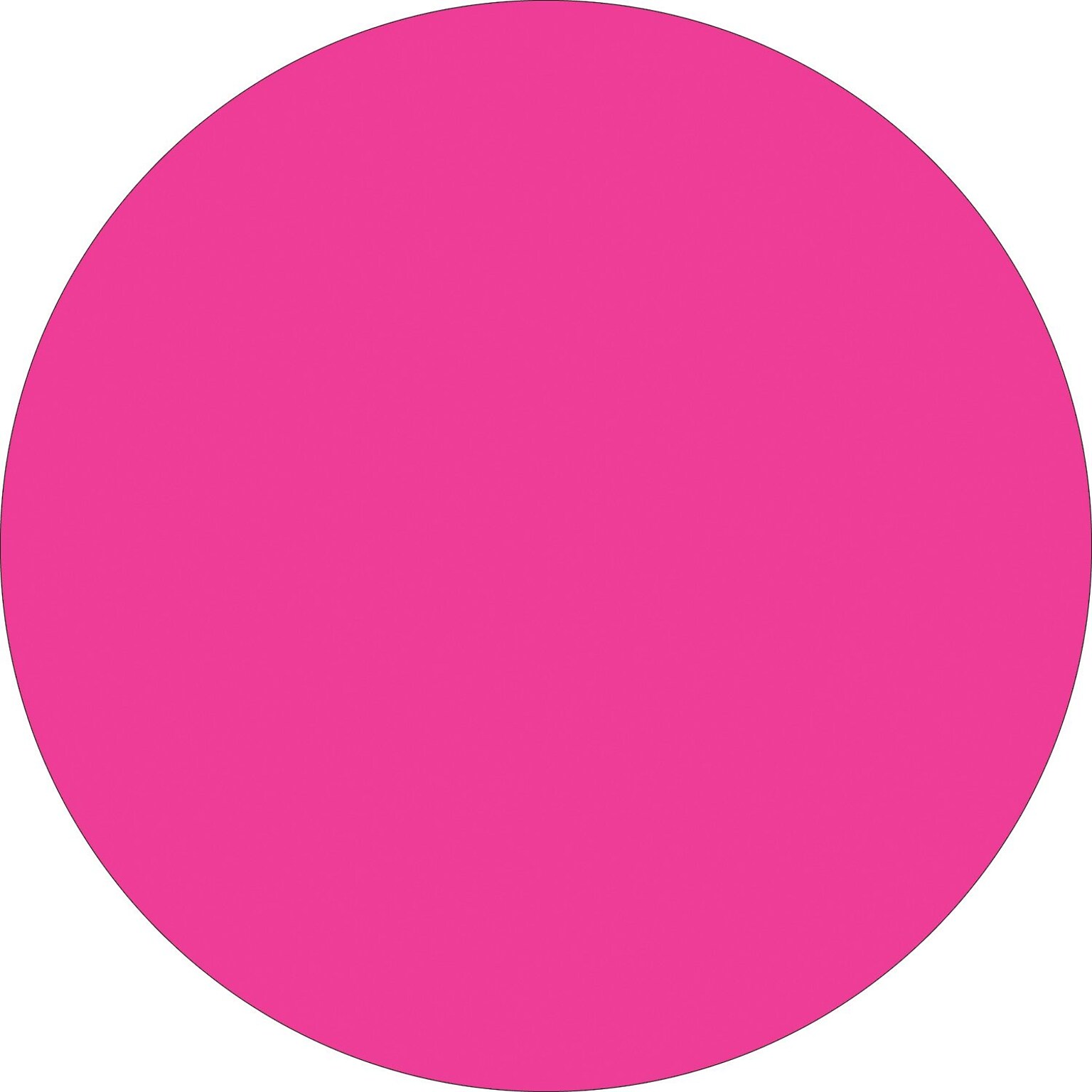 Tape Logic 1 1/2 Circle Inventory Label, Fluorescent Pink, 500/Roll