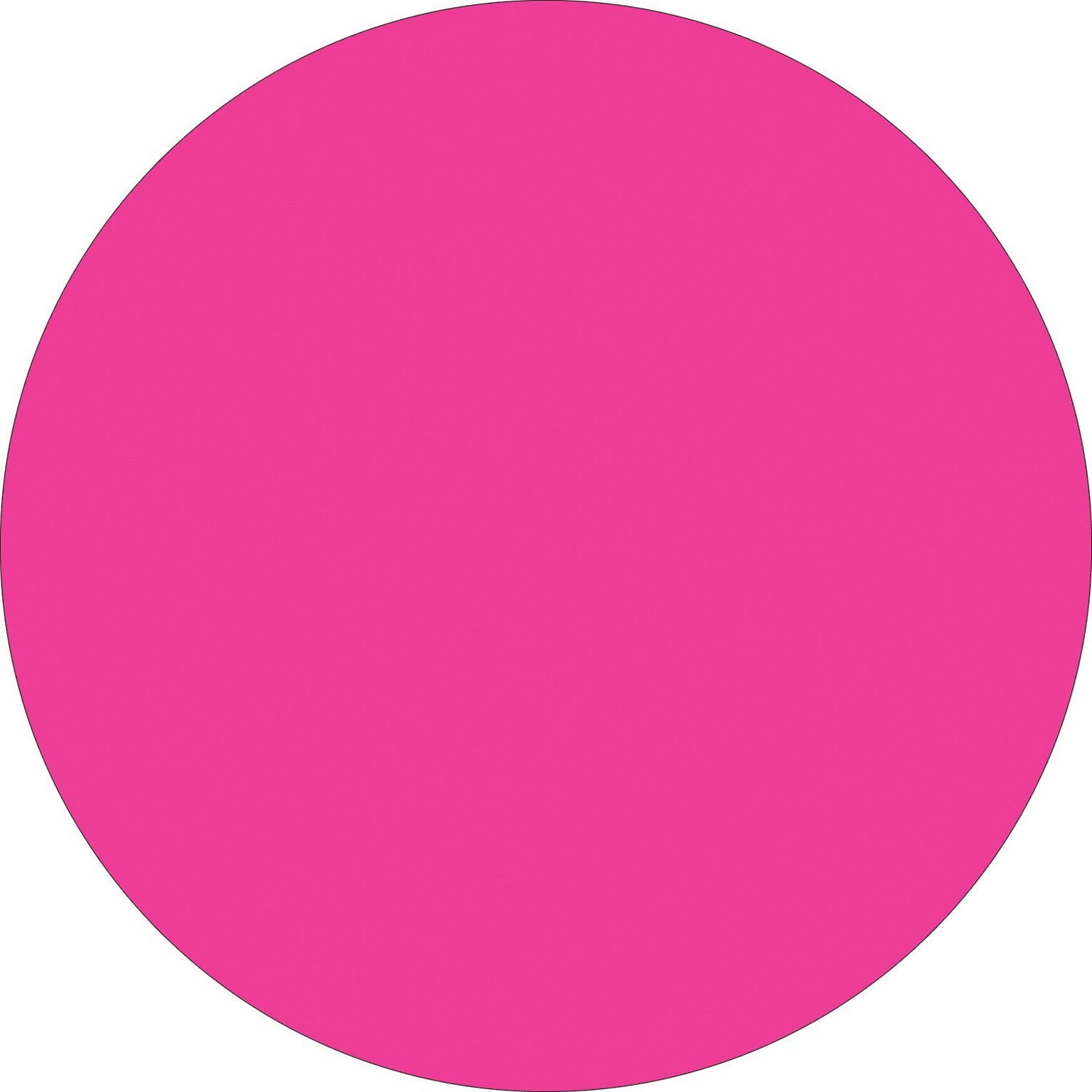 Tape Logic 1 1/2 Circle Inventory Label, Fluorescent Pink, 500/Roll