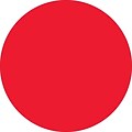 Tape Logic 1 1/2 Circle Inventory Label, Fluorescent Red, 500/Roll