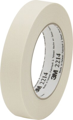 3M™ 3/4 x 60 Yards x 5.2 mil Masking Tape 2214, 12 Rolls (T934221412PK)