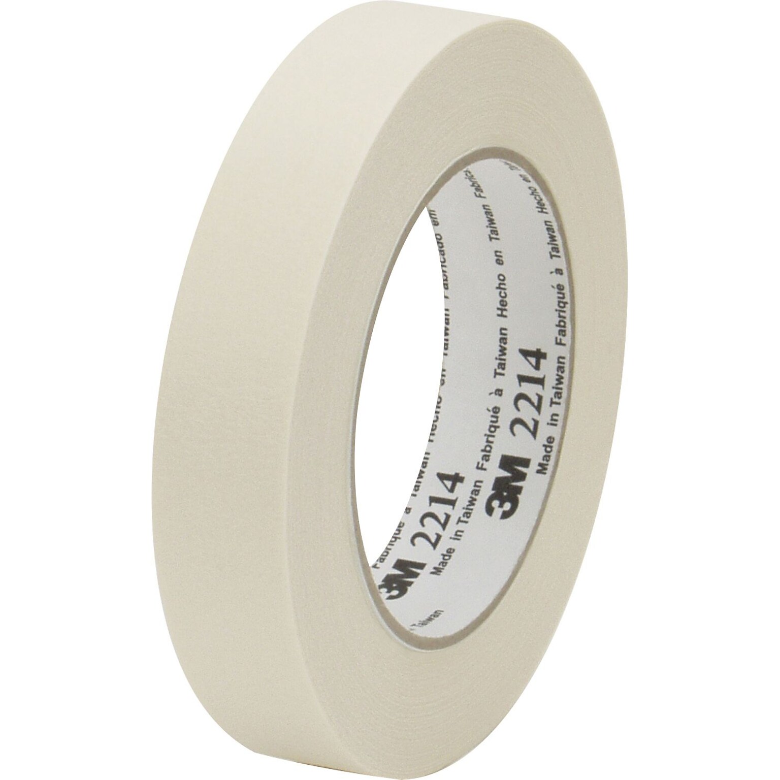 3M™ 3/4 x 60 Yards x 5.2 mil Masking Tape 2214, 12 Rolls (T934221412PK)