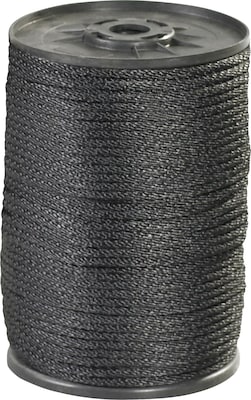 BOX Partners  320 lbs. Solid Braided Nylon Rope, Black, 500