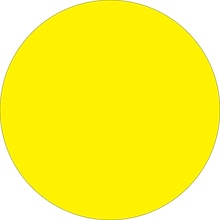 Tape Logic 3 Circle Inventory Label, Fluorescent Yellow, 500/Roll