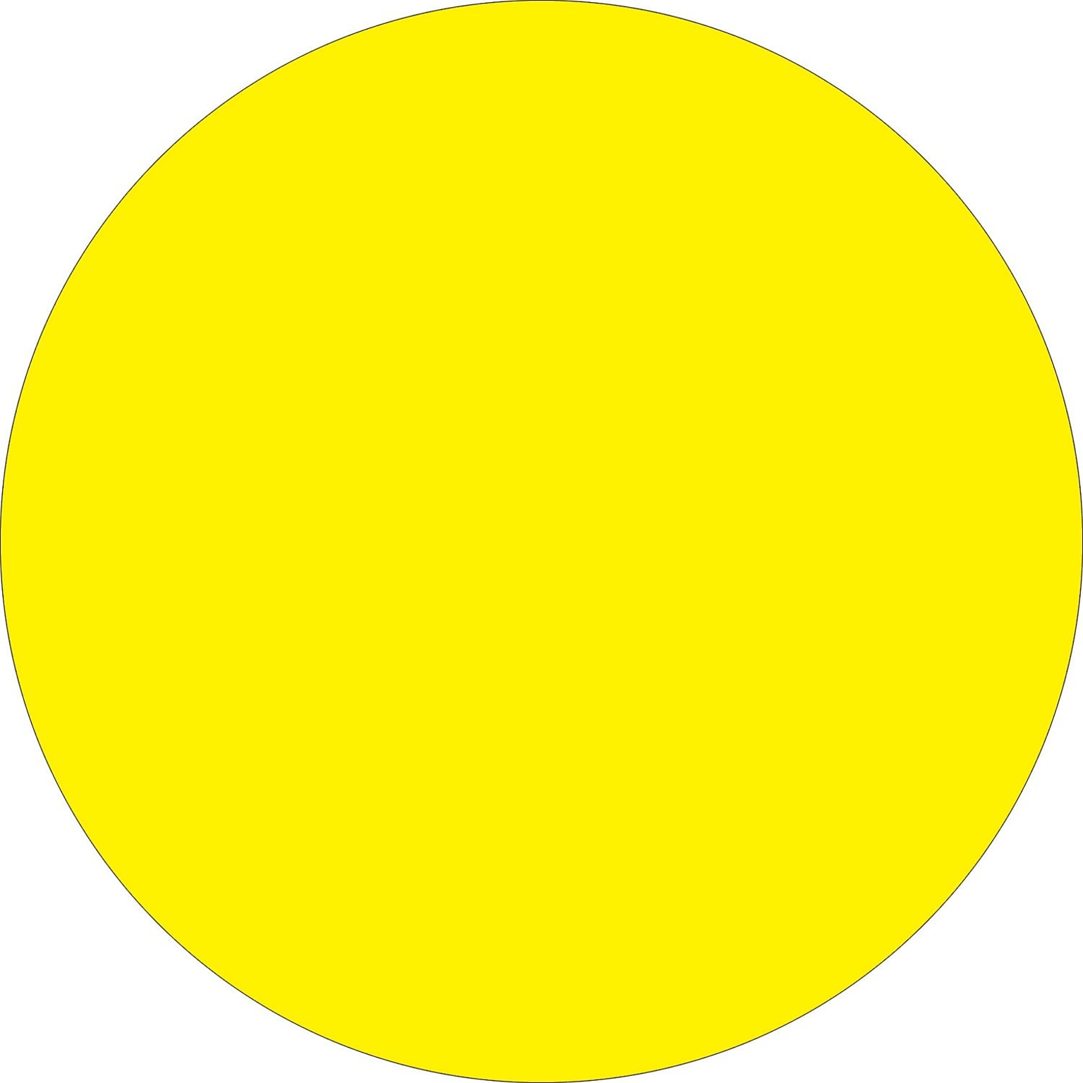 Tape Logic 3 Circle Inventory Label, Fluorescent Yellow, 500/Roll
