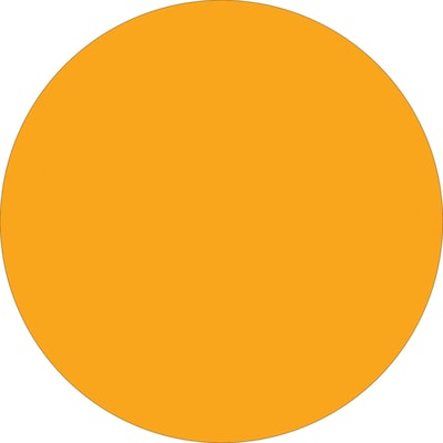 Tape Logic 3 Circle Inventory Label, Fluorescent Orange, 500/Roll