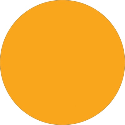Tape Logic 2" Circle Inventory Label, Fluorescent Orange, 500/Roll