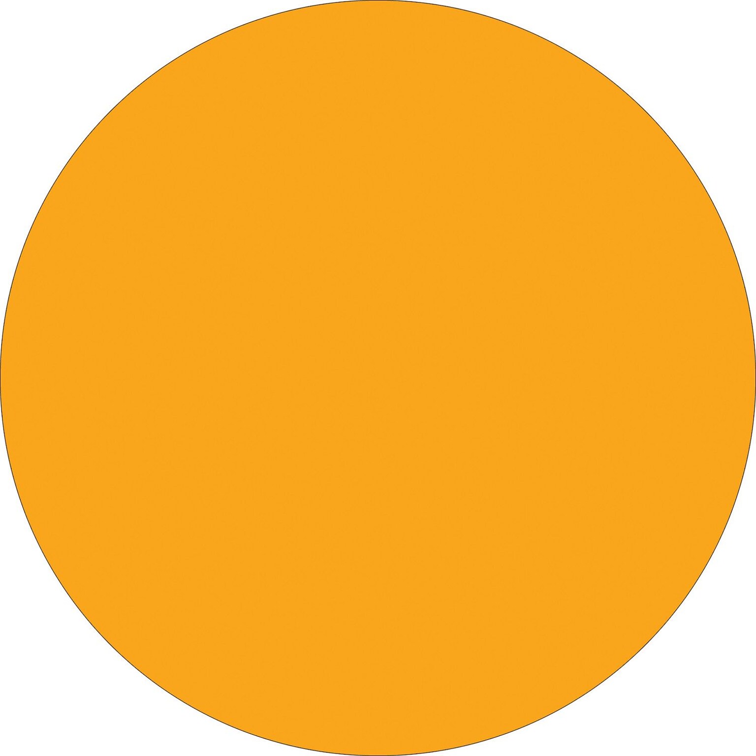 Tape Logic 2 Circle Inventory Label, Fluorescent Orange, 500/Roll
