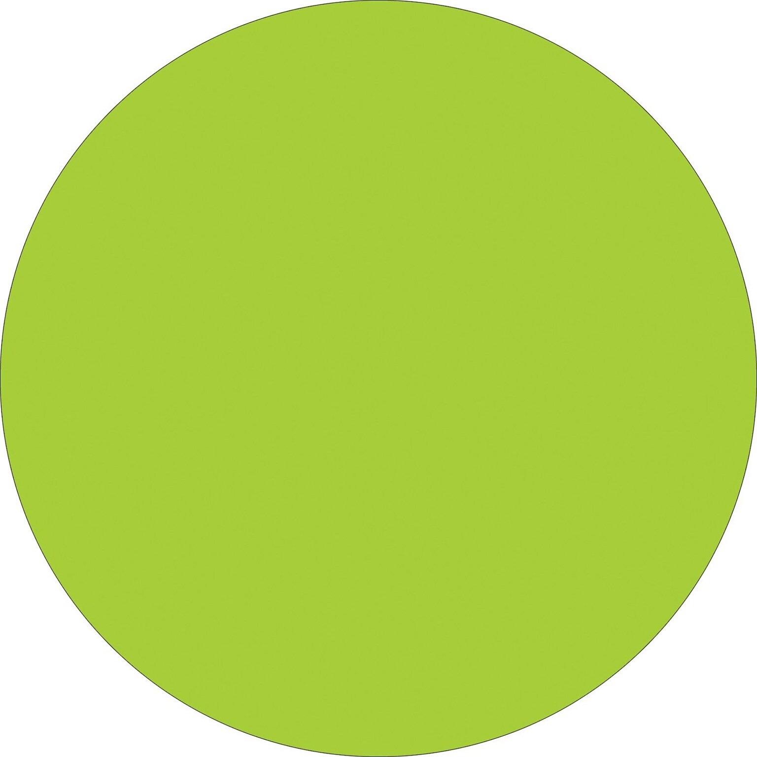 Tape Logic 4 Circle Inventory Label, Fluorescent Green, 500/Roll