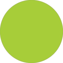 Tape Logic 1 Circle Inventory Label, Fluorescent Green, 500/Roll