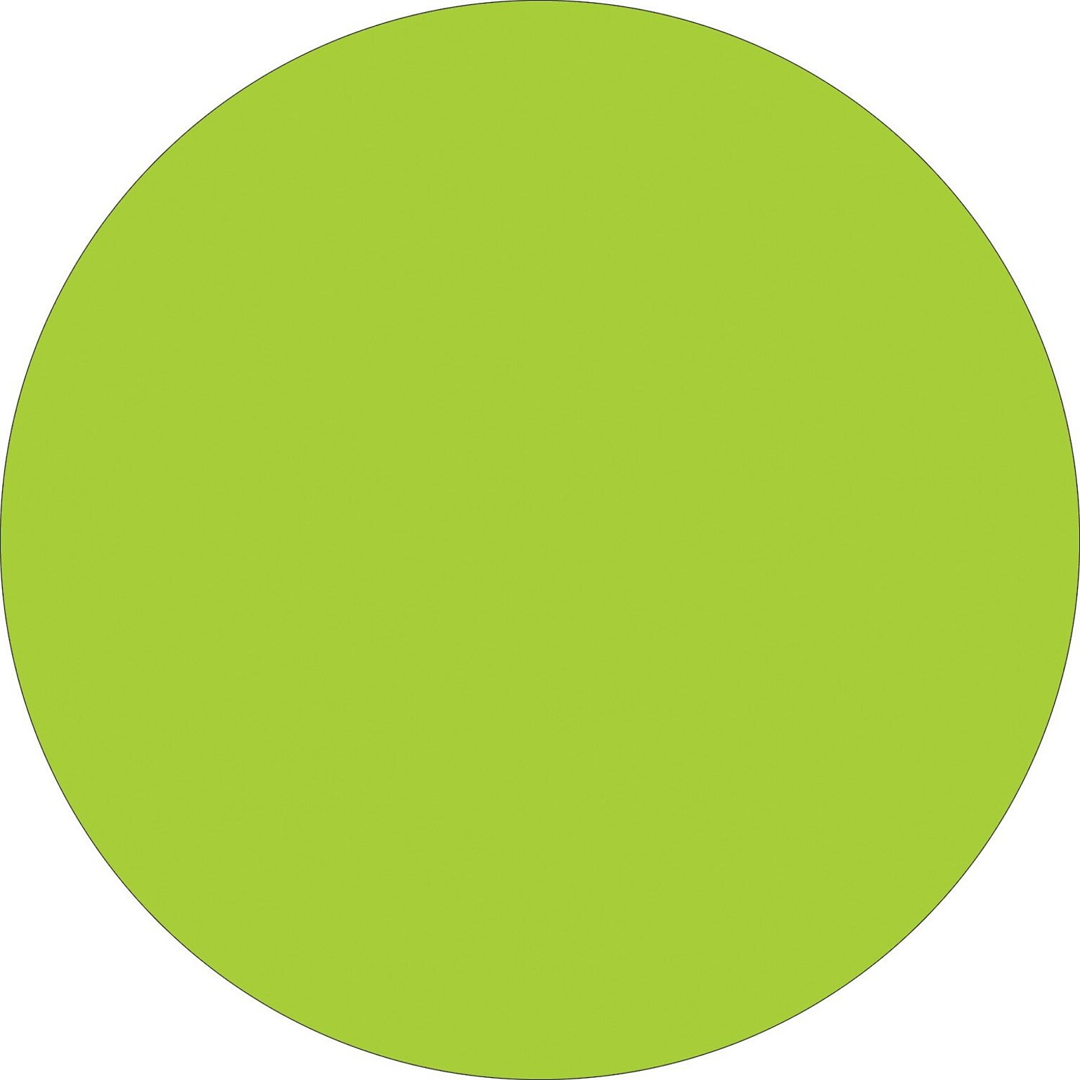 Tape Logic 1 Circle Inventory Label, Fluorescent Green, 500/Roll