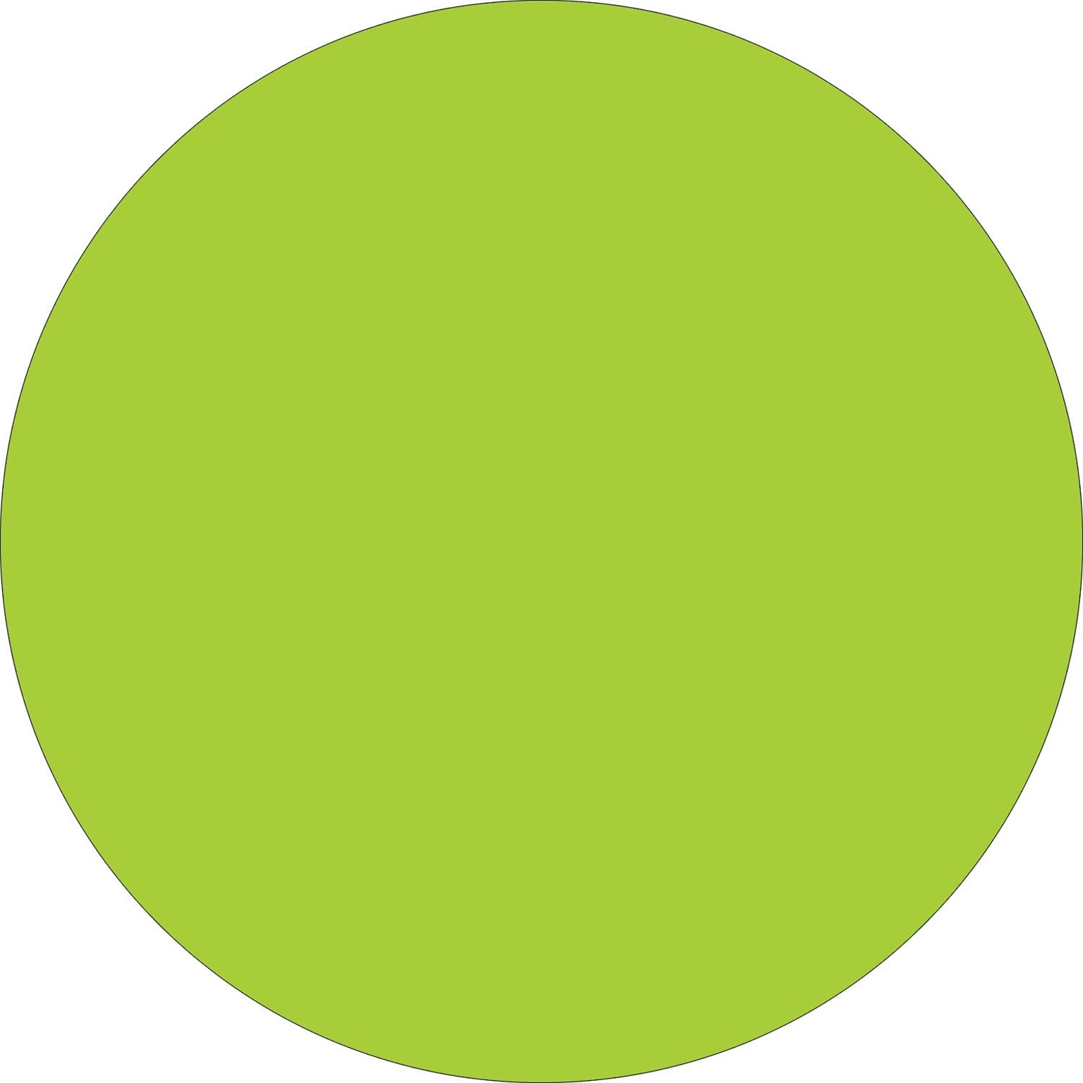 Tape Logic 1 Circle Inventory Label, Fluorescent Green, 500/Roll