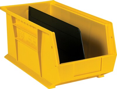 Partners Brand Black Stack and Hang Bin Divider, 4 5/8 x 2 13/16, 6/Case
