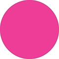 Tape Logic 2 Circle Inventory Label, Fluorescent Pink, 500/Roll