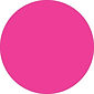 Tape Logic 2" Circle Inventory Label, Fluorescent Pink, 500/Roll