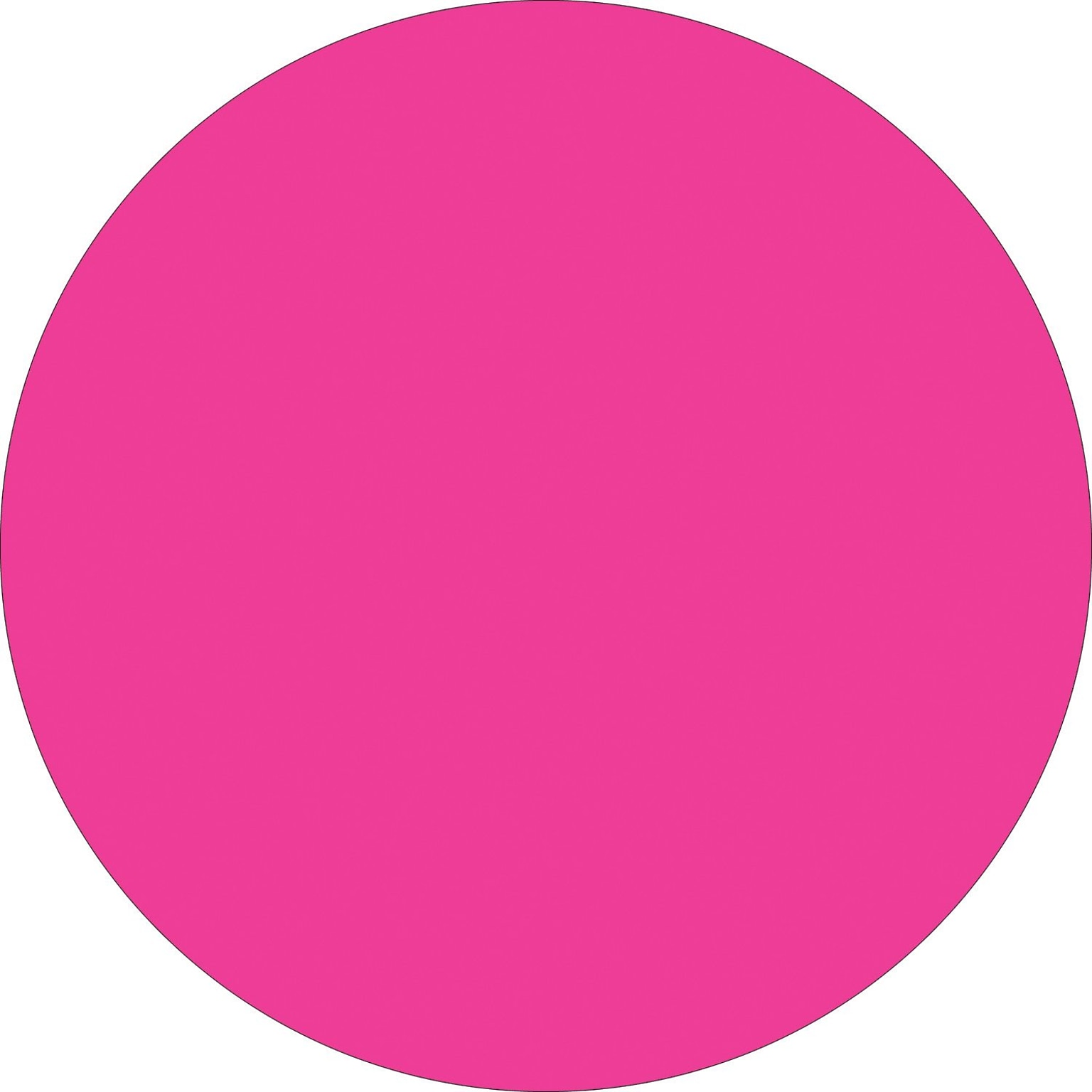 Tape Logic 2 Circle Inventory Label, Fluorescent Pink, 500/Roll