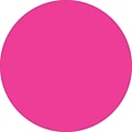 Tape Logic 1 Circle Inventory Label, Fluorescent Pink, 500/Roll