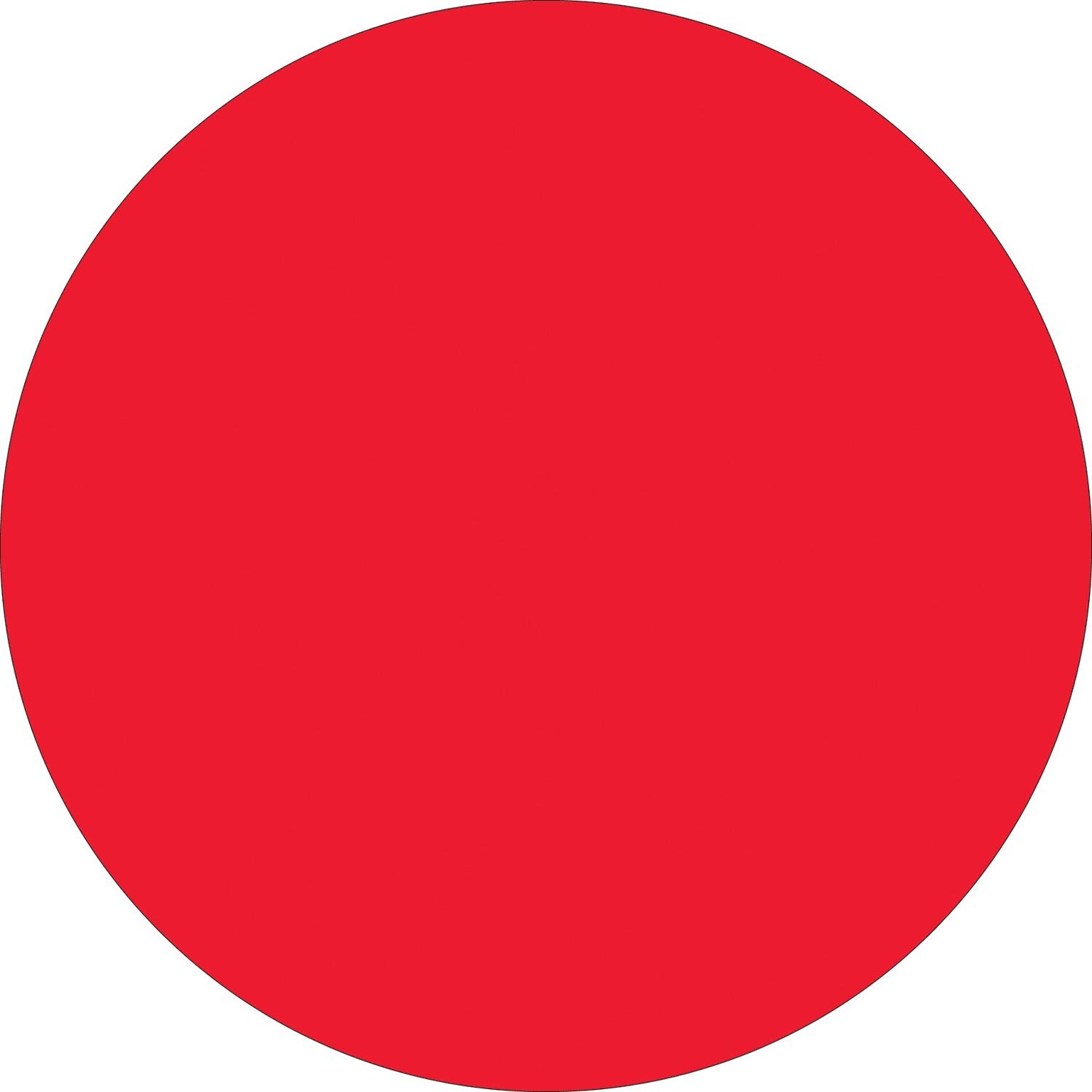 Tape Logic 2 Circle Inventory Label, Fluorescent Red, 500/Roll