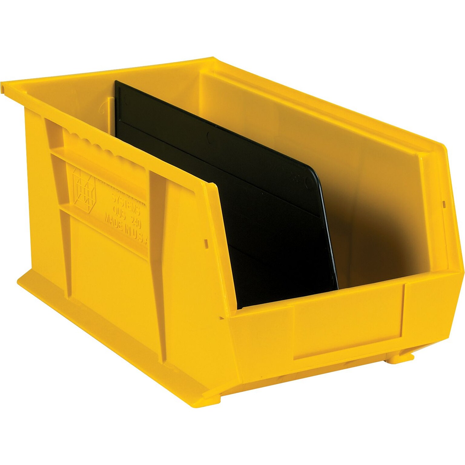 Quantum Storage Systems Dividers for Stack and Hang Totes, 7 3/8 x 4 1/8 x 3, Black, 6/Carton (DUS220)