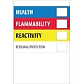 Tape Logic™ Health Flammability Reactivity Regulated Label, 4 x 6