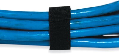 Velcro Self-Grip Reusable 3/4x 12 Straps Hook & Loop Fastener, Black, 4/Pack (VEL131)