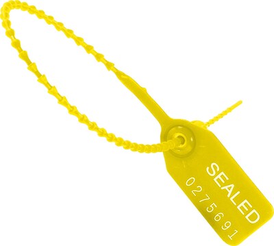 9 Plastic Pull-Tight Seal strap, Yellow(SE1001Y)