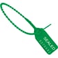 12" Plastic Pull-Tight Seal, Green, 100/Case (SE1005G)