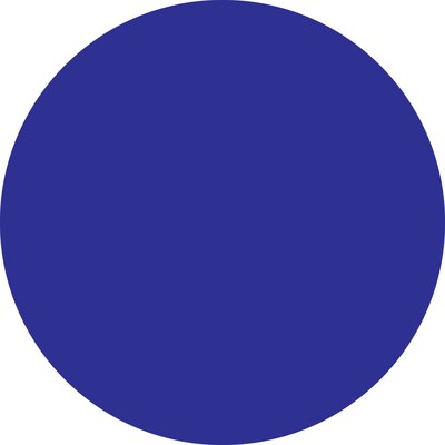 Tape Logic 1 Circle Inventory Label, Dark Blue, 500/Roll