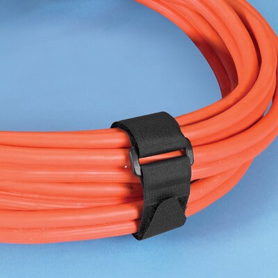 Velcro Cinch 1 x 12 Straps Hook & Loop Fastener, Black (VEL184)