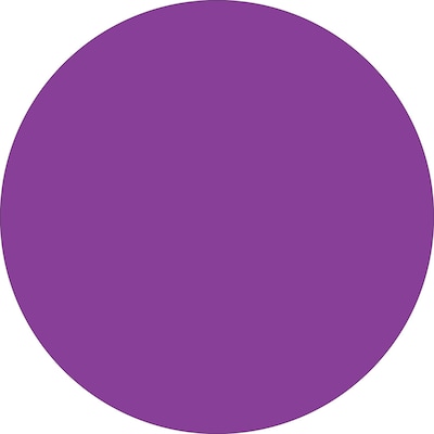 Tape Logic 3/4 Circle Inventory Label, Purple, 500/Roll