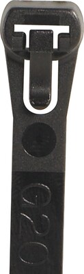 BOX Partners  50 lbs. Releasable Cable Tie, 8(L),  Black, 1000/Case