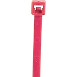 BOX Partners  40 lbs. Cable Tie, 8(L),  Fluorescent Pink, 1000/Case