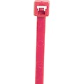BOX Partners  18 lbs. Cable Tie, 4(L),  Fluorescent Pink, 1000/Case