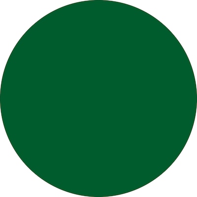Tape Logic 2 Circle Inventory Label, Green, 500/Roll