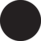 Tape Logic 1" Circle Inventory Label, Black, 500/Roll