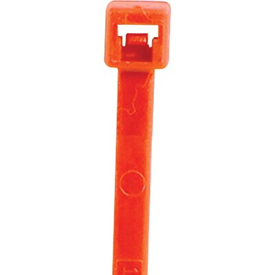 BOX Partners  18 lbs. Cable Tie, 4(L),  Fluorescent Red, 1000/Case
