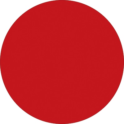 Tape Logic 1 Circle Inventory Label, Red, 500/Roll