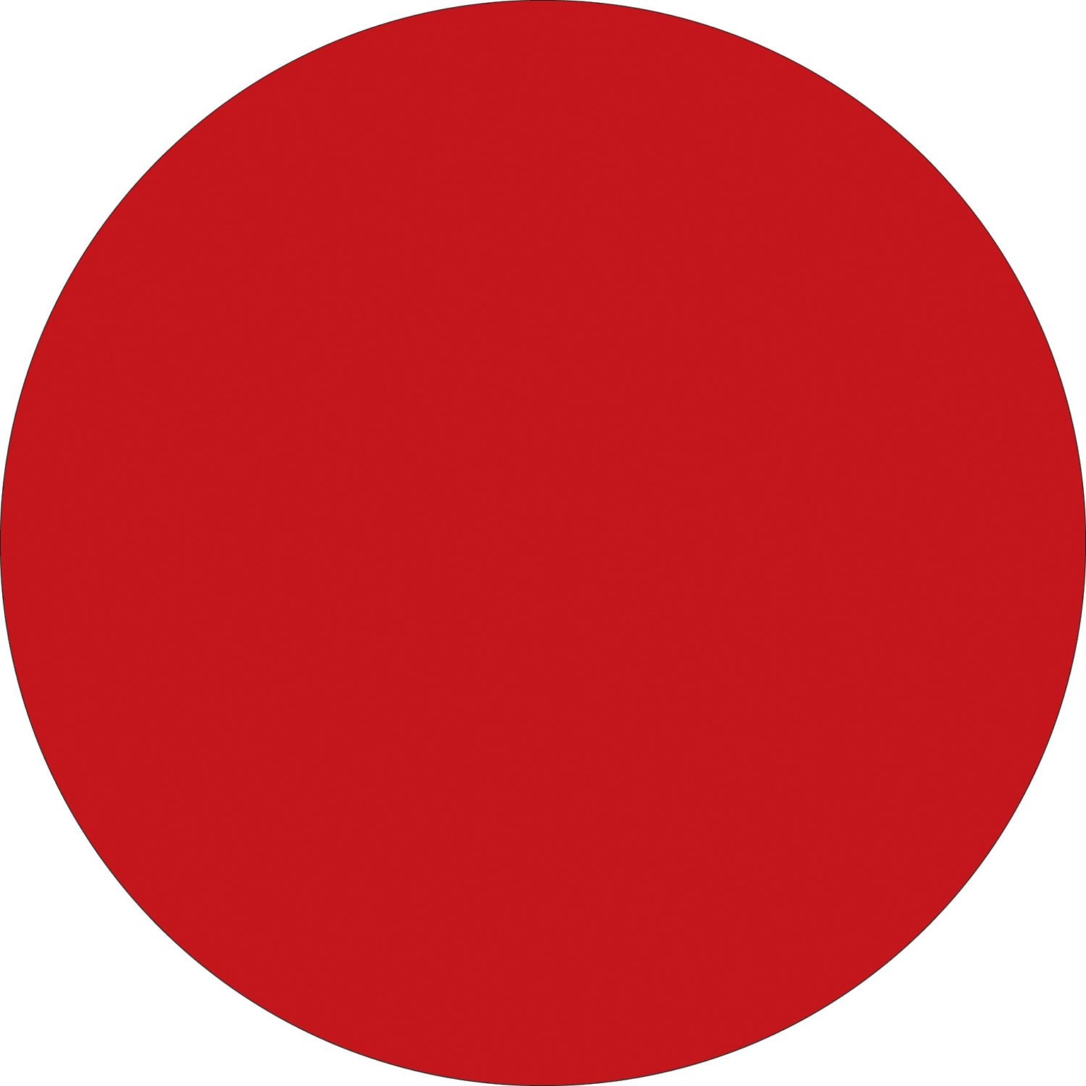 Tape Logic 1 Circle Inventory Label, Red, 500/Roll