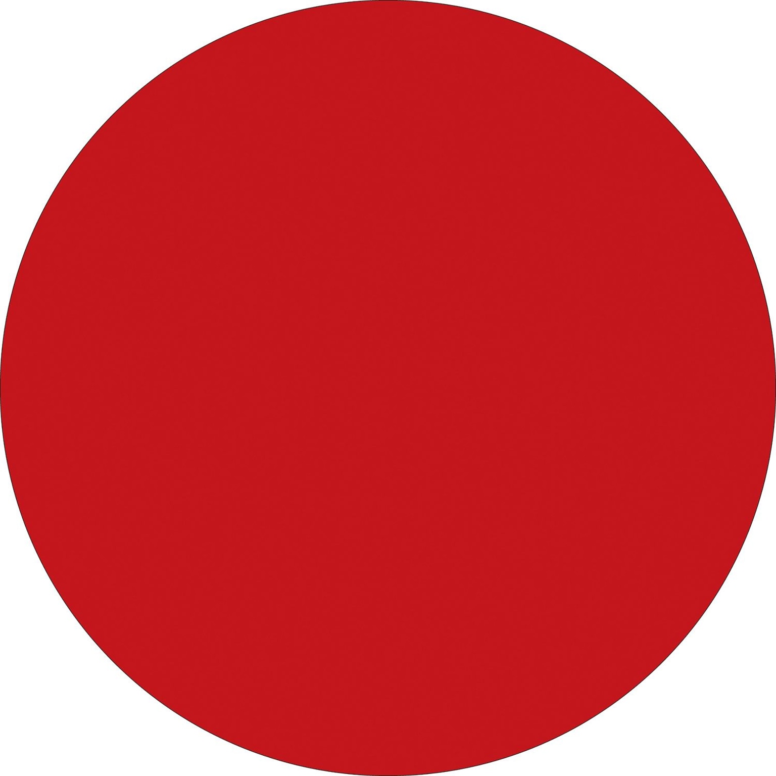 Tape Logic 1 Circle Inventory Label, Red, 500/Roll