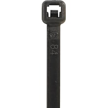 BOX Partners  80 lbs. UV Cable Tie, 14(L),  Black, 100/Case