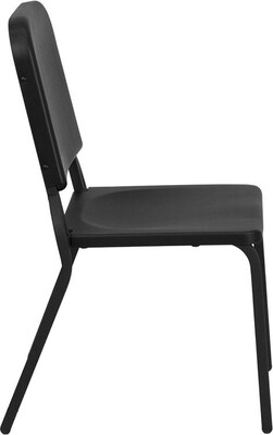 Flash Furniture HERCULES™ Polypropylene Stackable Melody Band/Music Chair; Black; 12/Pack