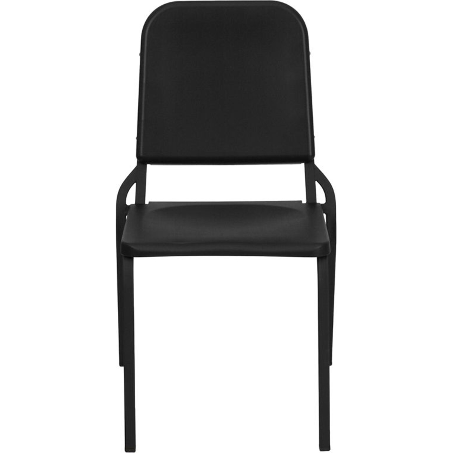Flash Furniture HERCULES™ Polypropylene Stackable Melody Band/Music Chair; Black; 12/Pack