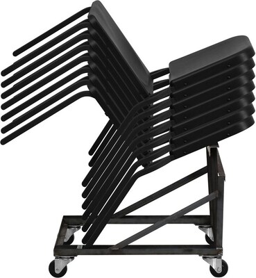 Flash Furniture HERCULES™ Polypropylene Stackable Melody Band/Music Chair; Black; 12/Pack